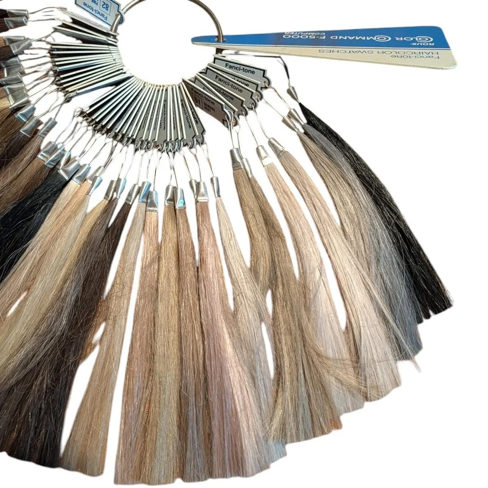 Vintage ROUX Fanci-Tone Hair Color Swatch Ring Color Command F5000 Missing‎ TWO